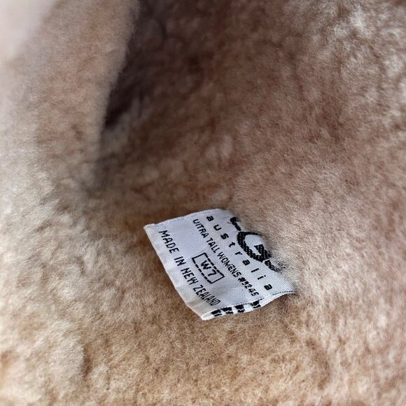 UGG ULTIMATE TALL BRAID CHESTNUT BROWN BOOTS SHEARLING LINED SUEDE - 7 - Picture 12 of 12